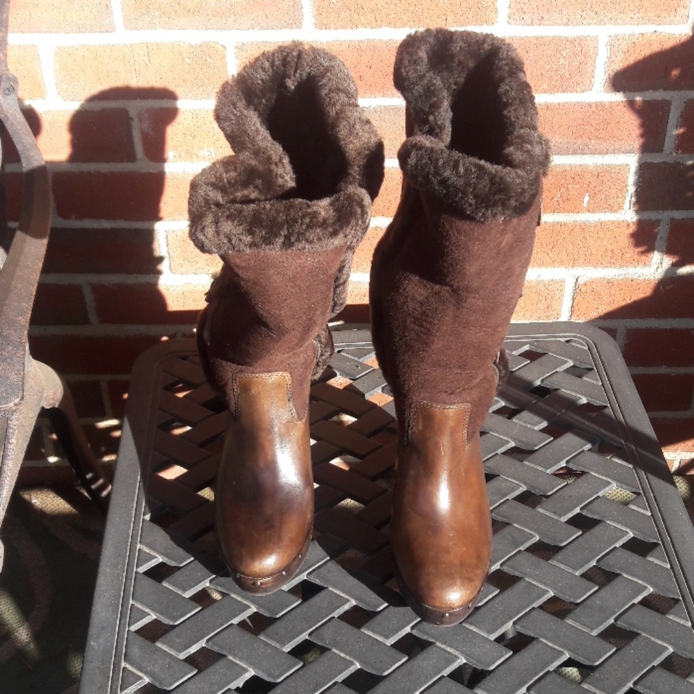 Clog Shearling Boots